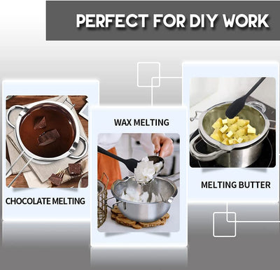 1000ML/1QT Double Boiler Chocolate Melting Pot with 2.3 Q