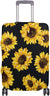 Sunflower Black Suitcase Cover Suitcase Protector 18-32 inches