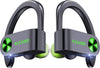 Waterproof Wireless Sports Headphones, Color: Black-green