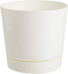 6" White Full Depth Cylindrical Planter