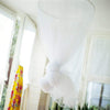 Round Hoop Bed Canopy Net (White)