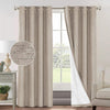 Thermal Insulated Blackout Curtains (2 Panels, 52 x 84 Inches, Taupe)