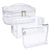 3 Piece Makeup Bag, Medium, M - Clear