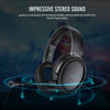 Gaming headset, with microphone, blue accents