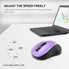 Wireless Mouse for Laptop, 3 Adjustable , 6 Button, Pure Purple