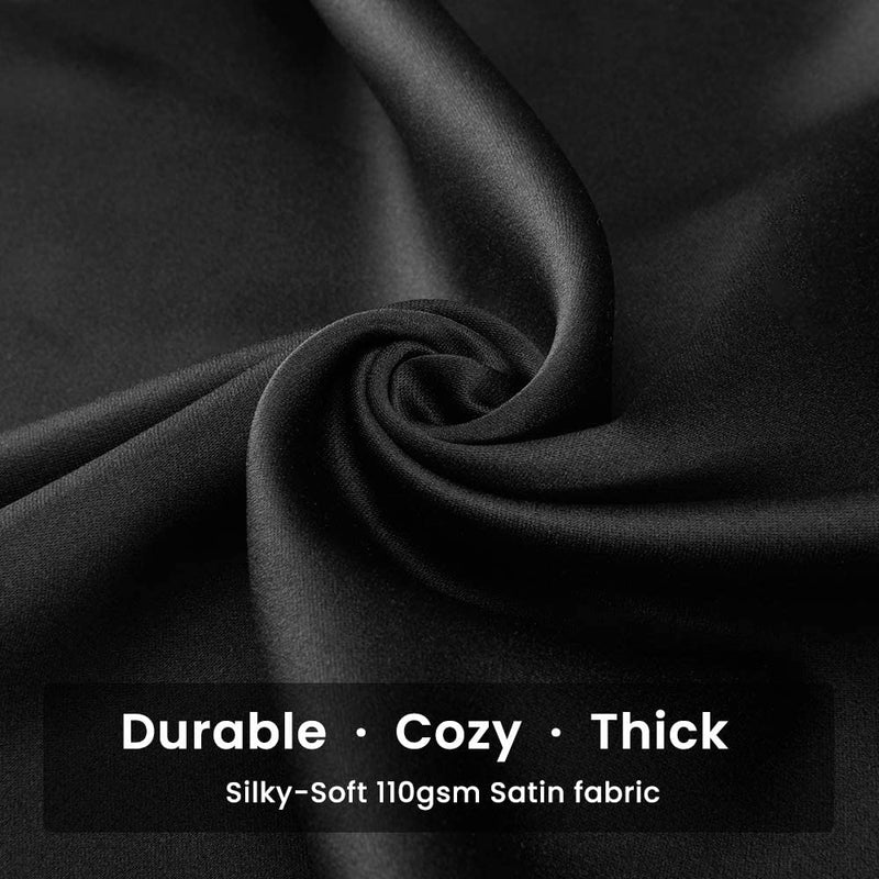 2 Pack Pillowcases, Size 20" x 30", (Black)