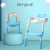 Potty Training Seat with Stool Ladder (Sky Blue)