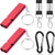 Whistles with carabiner and lanyard, 2 pieces (Red)