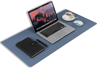 Waterproof desk mat, 36x17", blue