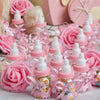 candy box with Set of 24 bottles (3.5 inches) and 5 artificial flowers, (pink)