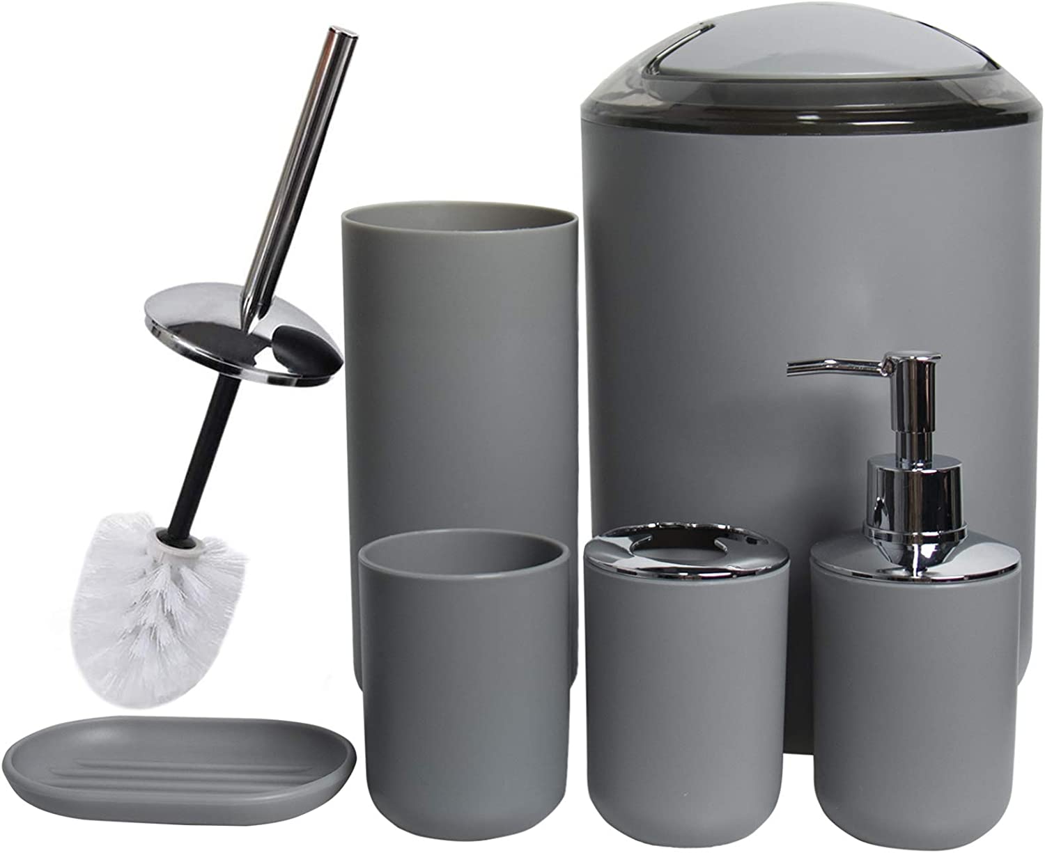 Bathroom accessory set (gray)