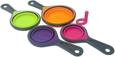 Silicone Measuring Cup Set, Pink, 10 x 7.9 x 2.4 inches