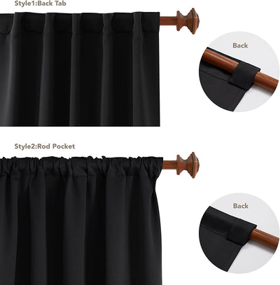 rod pocket curtains, 52 x 108 inches, 2 panels