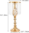 Gold Centerpieces Table Tall Crystal Flower Stand