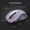 Wireless mouse with 6 buttons, (Pure Purple)