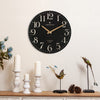 Farmhouse Wall Clock, Silent, 12", (Black)