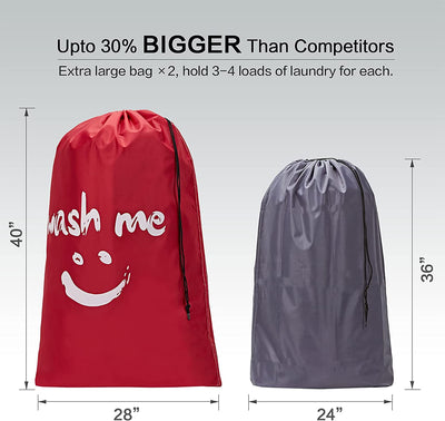 2-Pack XL Wash Me Laundry Bags (Red)