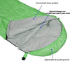 Sleeping Bag - 4 Seasons. Green/Right Zipper