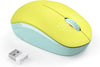 Wireless Computer Mouse, With USB Receiver (Yellow/Green)