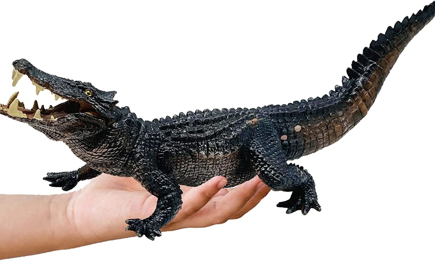 crocodile animal figures, (color: black)