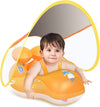 Baby pool float with sun protection canopy (orange, L)