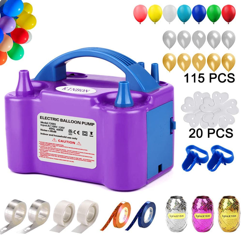 147 pieces double nozzle portable balloon pump