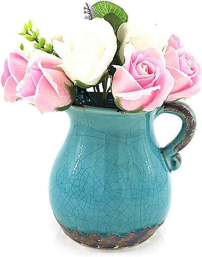 Blue modern vase, antique design, Blue