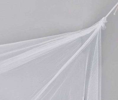 Four Corner Post Bed Canopy Mosquito Net (White)