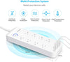 Surge Protector Plug, 8 Outlets, 3 USB Ports, 6 ft, (White)