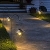 2PCS Metal Hanging Solar Lanterns with Hook LED Lights black