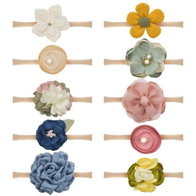 10pcs Flower Bow Headbands for Baby