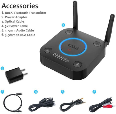 Bluetooth 5.0 transmitter for tv to Wireless Headphones Speakers