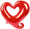 Red heart balloons, for Valentine's Day party, 10 pieces