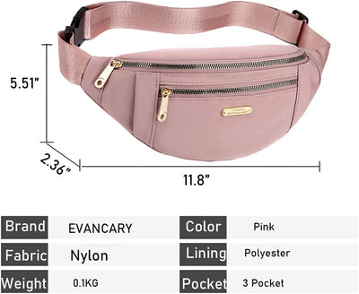 Fanny Pack, 7.8 x 0.39 x 5.5 inches, Waterproof