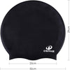 Extra large swimming cap for women and men, (black)