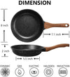 8 Inch Frying Pan with Lid Nonstick Induction Skillet Small Egg Omelette Maker Pan with Granite Coating