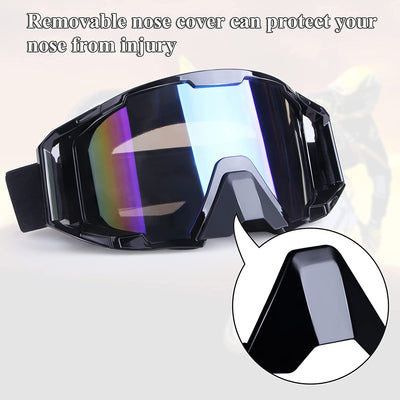 Motocross goggles, (black frame + lens)