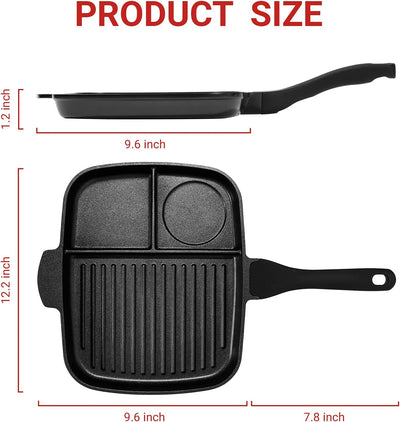 Multi-function Divided Frying Pan Nonstick All-In-One