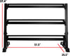 Dumbbell Rack, 3 Tier, 51", Steel