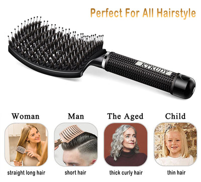 Hairbrush for wet and dry hair (black)