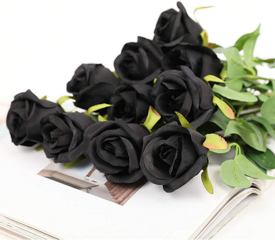 artificial flower bouquet for valentines gift, color: black