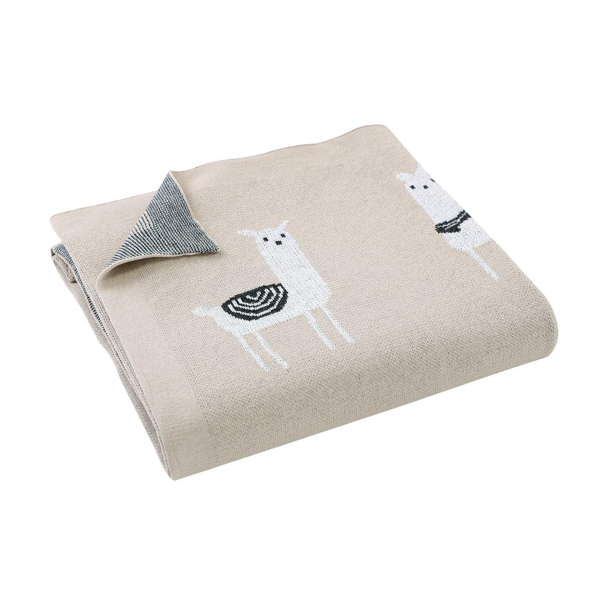 30" x 40" Cotton Baby Blanket, Color: Khaki