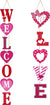 vertical hanging signs for valentine's day, 2pcs