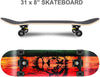 31" x 8" 7 Ply Canadian Maple Skateboards Color: Mighty Lion