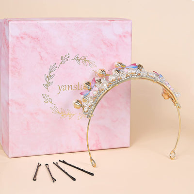 Girls Princess Tiaras, Color:Rose Gold-05