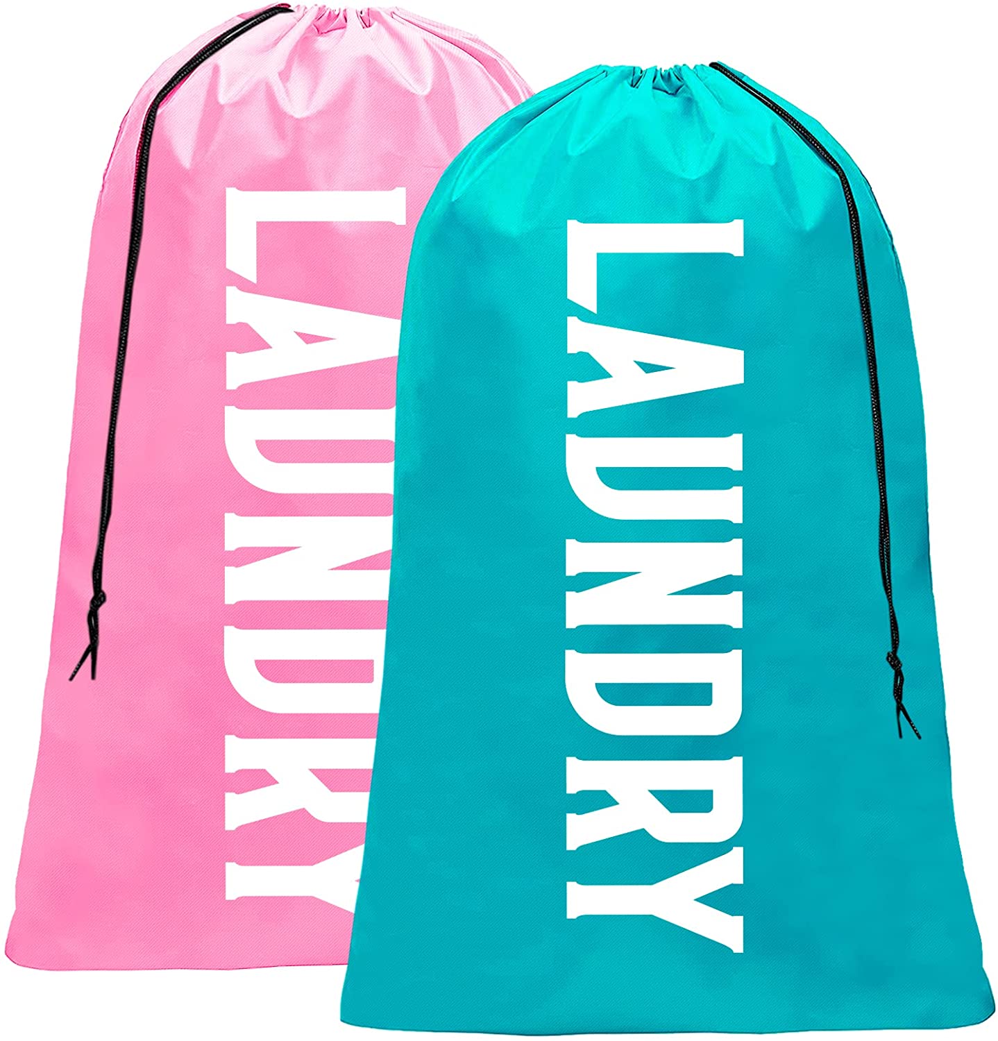 Extra Large Laundry Bag, 2-Pack, 24" x 36" (Pink/Blue)