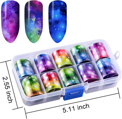 90 Colors nail art sticker, style: metal