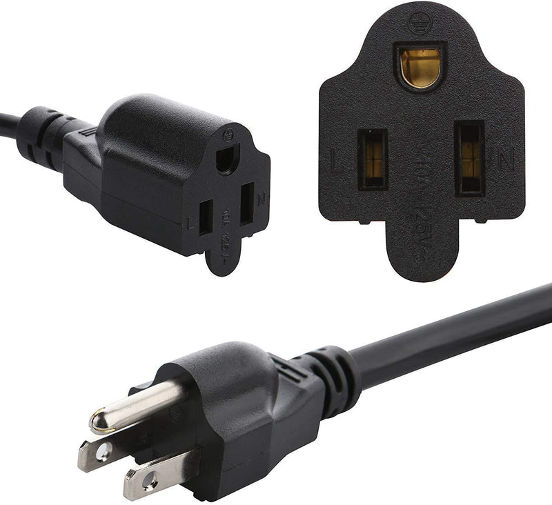 Power Supply Cord, 3 Outlets, 125 Volts, 13 Amps, (Black)