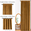 52-by-95-inch curtain, gold brown