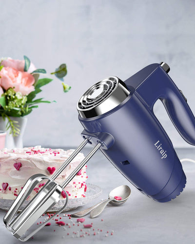 Hand Mixer Electric, (Blue), 7.87 x 3.15 x 6.69 inches